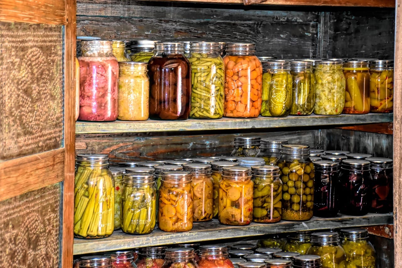The old dairy, now a pantry. It never gets warmer than fourteen degrees.
