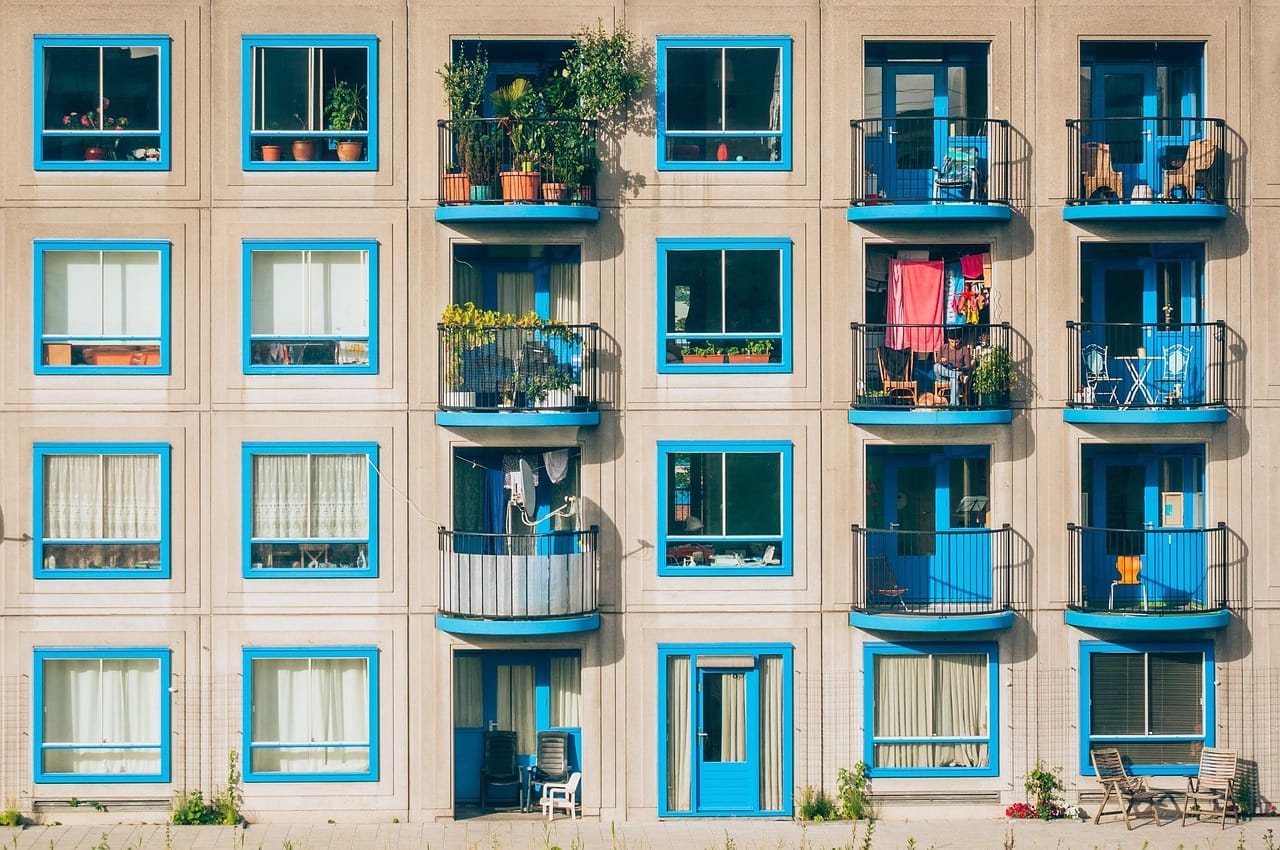 Eleven pots, two chairs and a view over the rooftops.